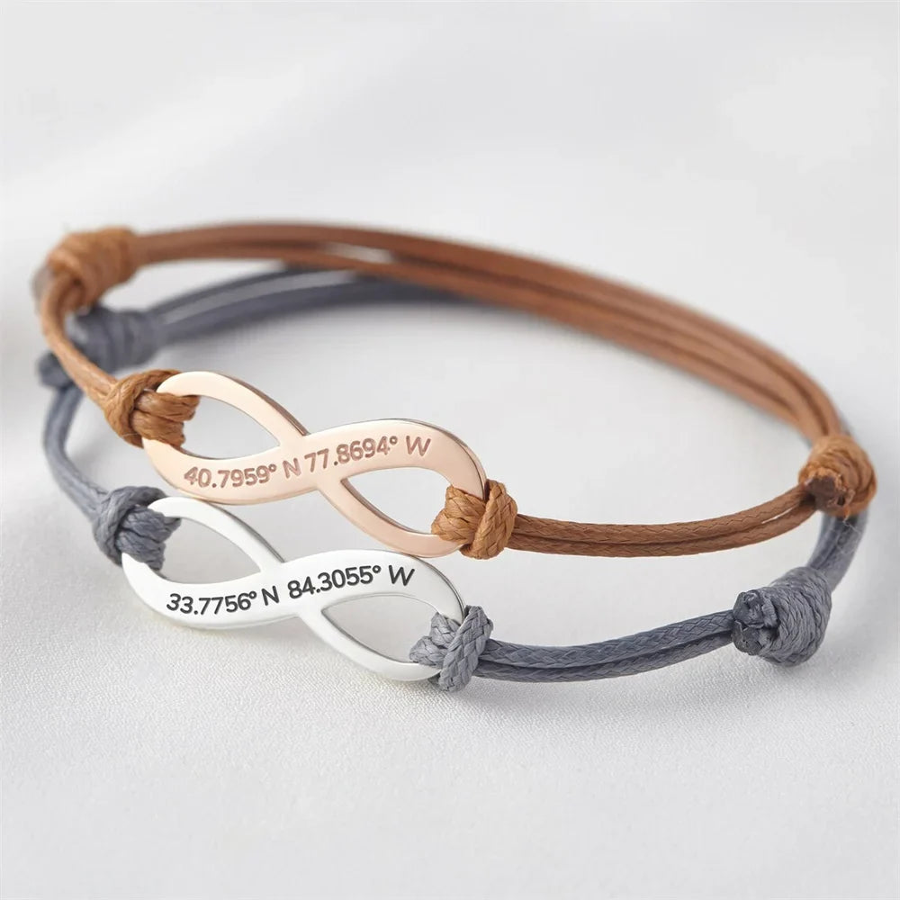 Couple Bracelet Personalized Infinity