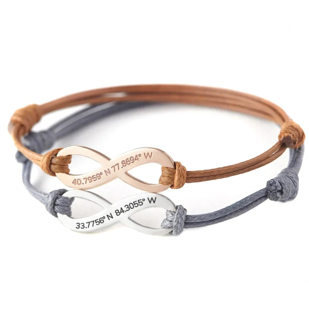 Couple Bracelet Personalized Infinity