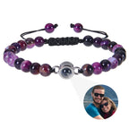 Couple Bracelet with Photo Stone