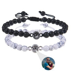 Couple Bracelet with Photo Stone