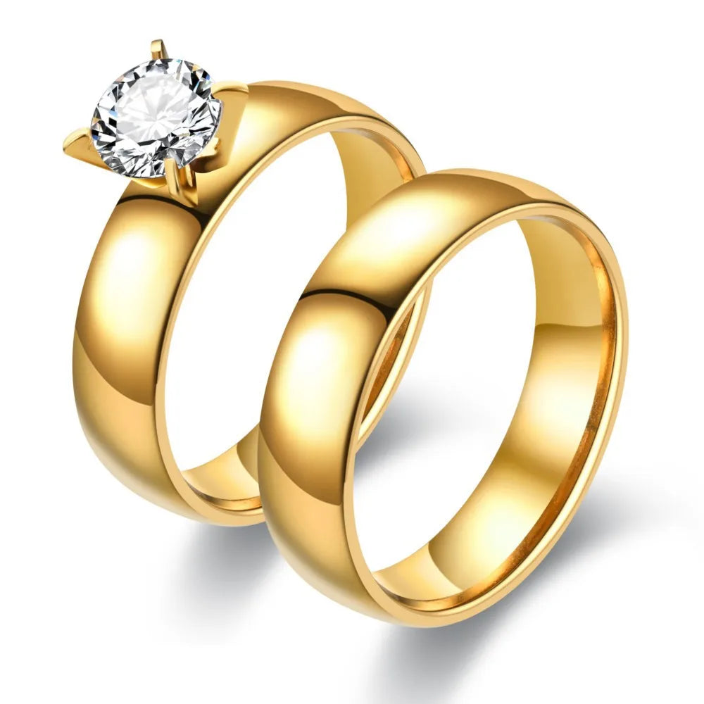 Couple Rings: Solitaire and Alliance