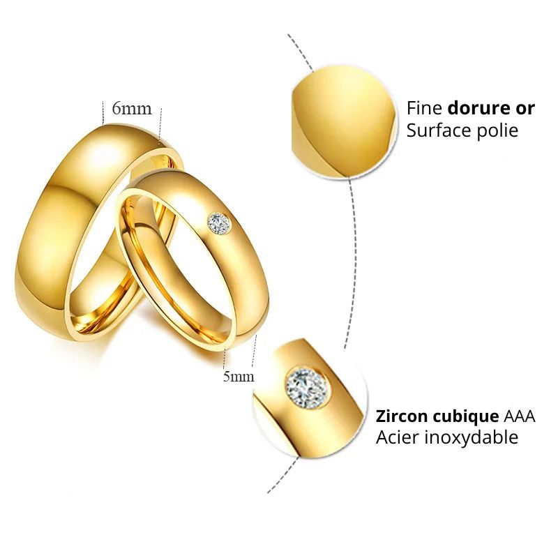 Couple Rings Special Stainless Steel Wedding Bands