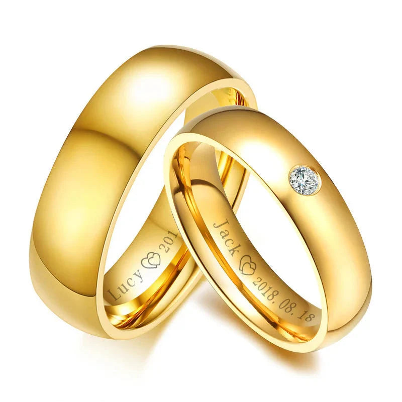 Couple Rings Special Stainless Steel Wedding Bands