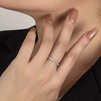 Couple's Rings Silver Engagement Set