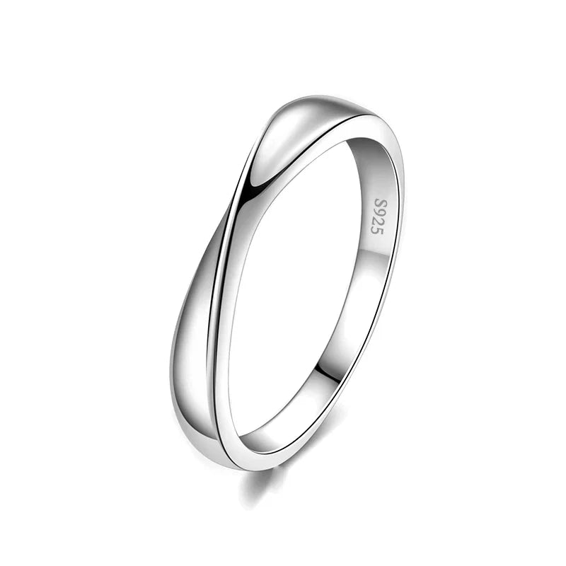 Couple's Rings Silver Engagement Set