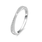 Couple's Rings Silver Engagement Set