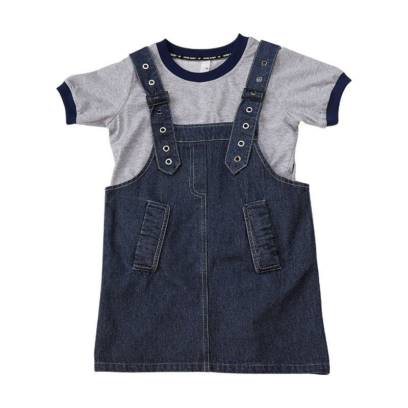Mother-Daughter Dress Blue Denim Apron