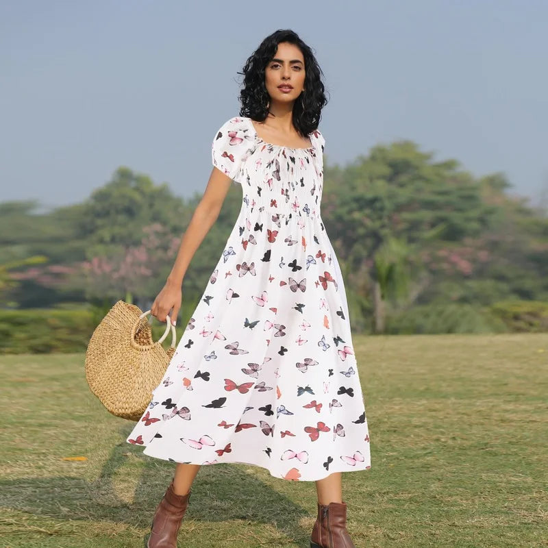 Mother-Daughter Dress Butterfly