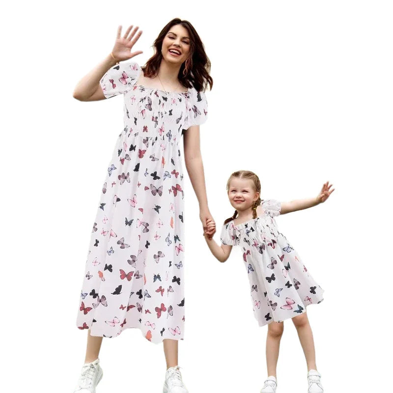 Mother-Daughter Dress Butterfly