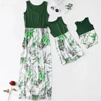 Mother Daughter Dress Green