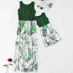 Mother Daughter Dress Green